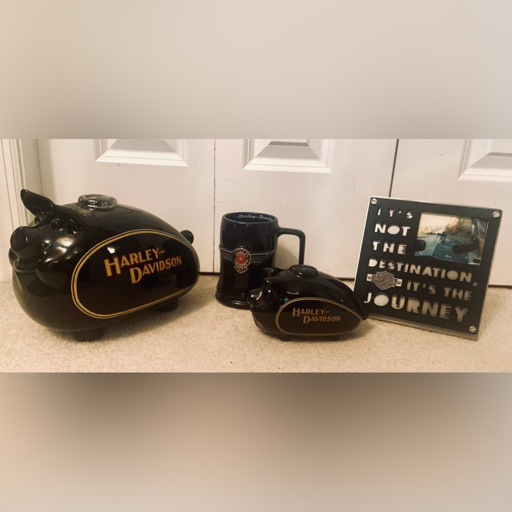 Harley Davidson ceramic & steel collection